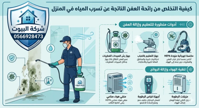 علاج رائحة العفن بسبب تسرب المياه