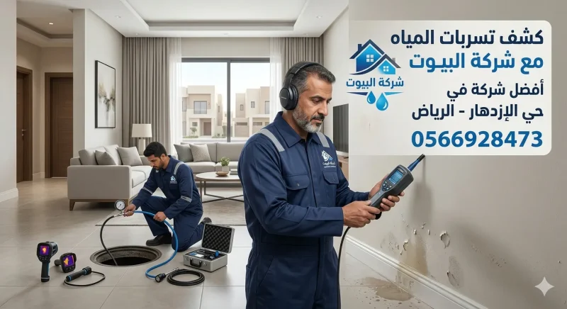 كشف تسربات المياه بحي الإزدهار الرياض