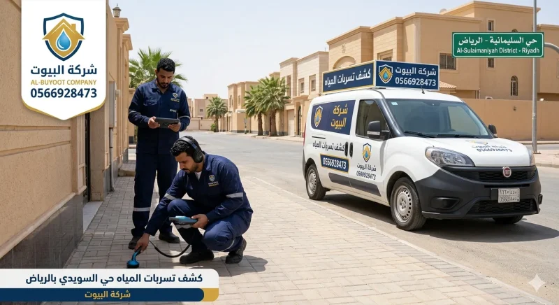 كشف تسربات المياه بحي السليمانية الرياض