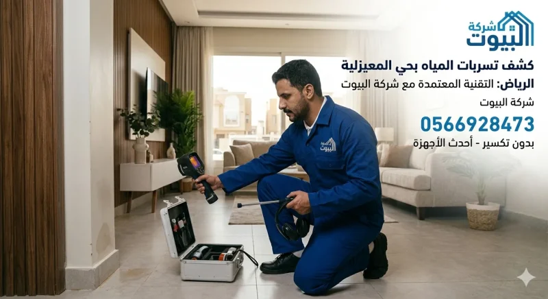 كشف تسربات المياه بحي المعيزلية الرياض