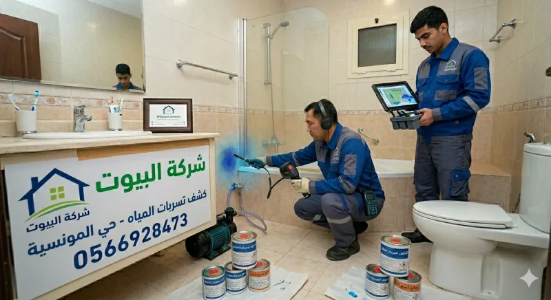 كشف تسربات المياه بحي المونسية