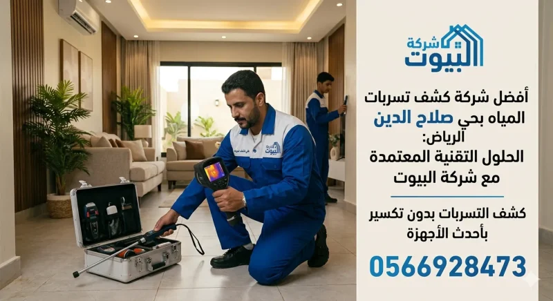 كشف تسربات المياه بحي صلاح الدين الرياض