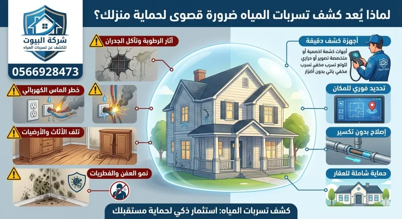 لماذا يُعد كشف تسربات المياه ضرورة قصوى لحماية منزلك