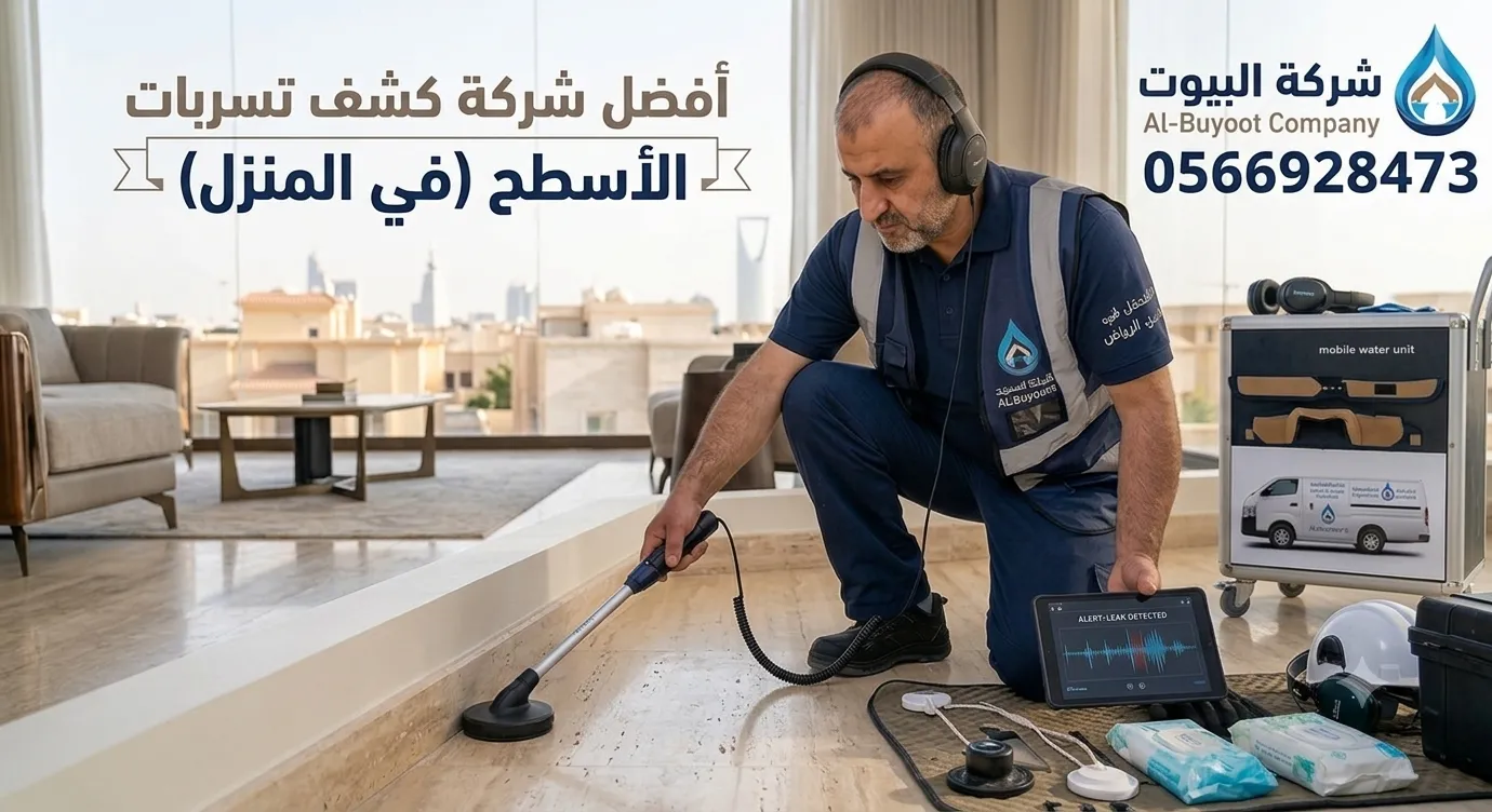 كشف تسربات الأسطح بالرياض