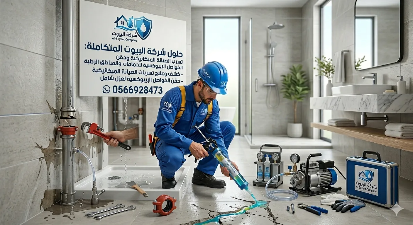 الصيانة الميكانيكية وحقن الفواصل الإيبوكسية للحمامات
