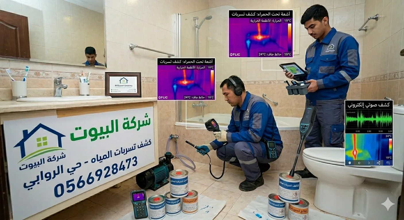 شركة كشف تسربات المياه بحي الروابي
