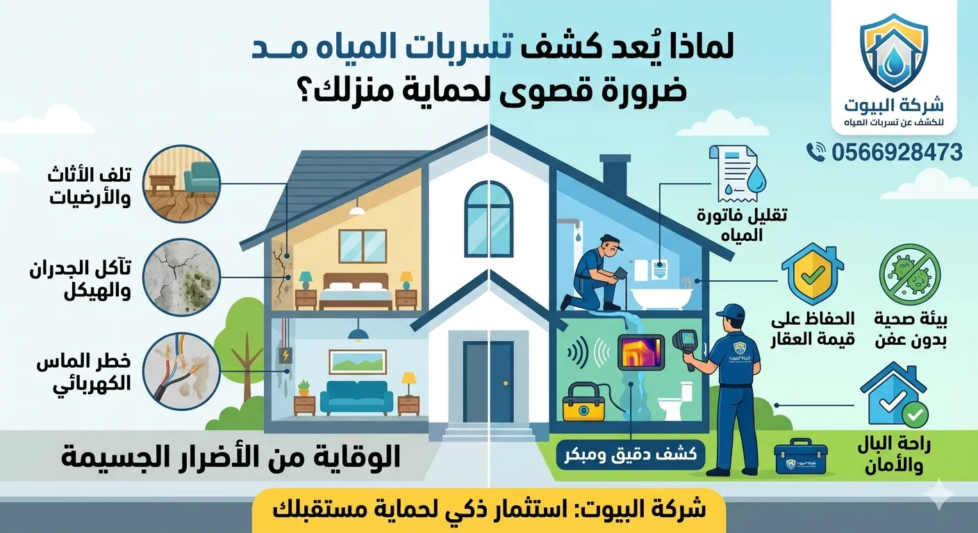 لماذا يُعد كشف تسربات المياه ضرورة قصوى